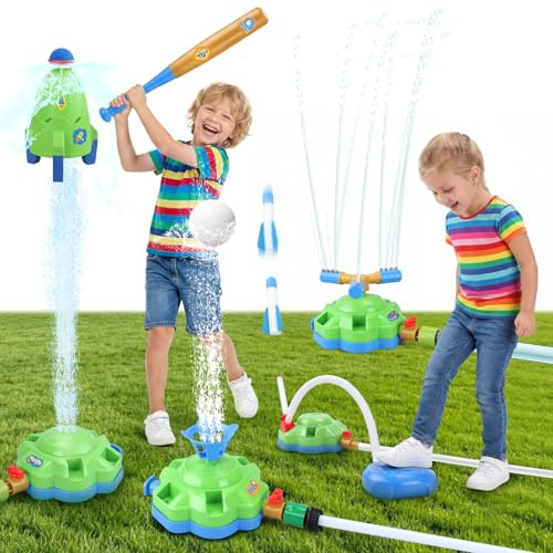 YOTOY Water Toys for Kids 5-12 Year Old Outdoor Rocket Launcher for Kids | Water Sprinkler Baseball, Outdoor Garden Games Toy, Summer Splash Toy, Gifts for Age 5 6 7 8 9 10 11 12 Year Old Boys