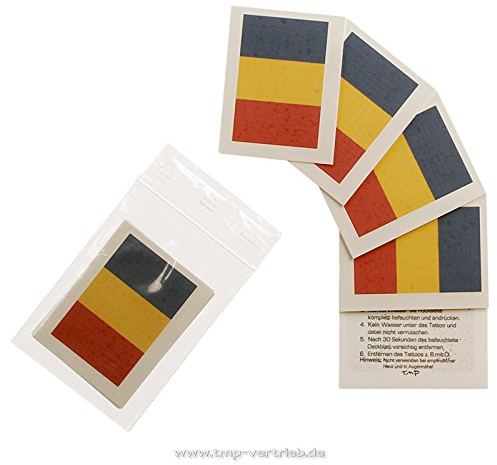 5 x Rumänien Tattoo Fan Fahnen Set - EM 2024 - Romania temporary tattoo Flag (5)