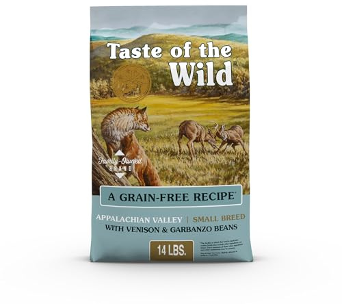 Taste of the Wild Appalachian Valley Small Breed Grain-Free Recipe with Roasted Venison Dry Adult Dog Food, Made with High Protein from Real Venison 14lb