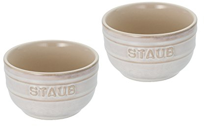 RAMEQUIN S/2 8 CM IVORY CERAMIC BY STAUB 40511-859 (3)