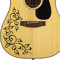 StickerBorough Akustikgitarre - Blumen-Wirbel-Aufkleber für Gitarre