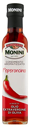 Monini Condimento Aromatizzato al Peperoncino con Olio d'Olivo, 250 Millilitri