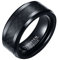 PAURO Herren Hartmetall 8mm Ring Schwarz Carbon Fiber Inlay und Abgeschrägten Kanten Größe 68