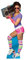 STAR CUTOUTS Ltd SC1023 80's Neon Boombox Girl, Karton, Mehrfarbig, 177 x 73 x 177 cm, Pappe, Regular