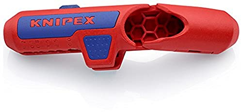 Knipex ErgoStrip Stripper Blue, Red – Brush Cutter (1.2 cm, 8 mm, Plastic, Blue, Red, 13.5 cm, 74 g)