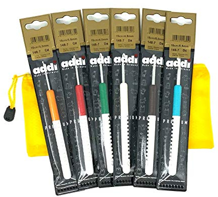 Addi Wollhäkelnadel-Set Stärke 3-3,5-4-4,5-5-5,5mm 6-teilig