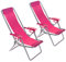 SGerste Lot de 2 chaises de plage miniatures pour maison de poupées 1/6 rose rouge pour Barbie Blythe BJD Hot Toys Accessoire Collections adultes