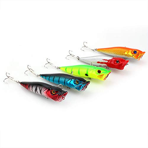 5 STÜCKE Kunstköder Kit Full Fishing Tackle Lots Einschließlich Hartköder Minnow Popper Crankbaits Köder Tackle Minnow Fischköder