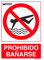 WOLFPACK LINEA PROFESIONAL - Cartel Prohibido Bañarse 30x21 cm.