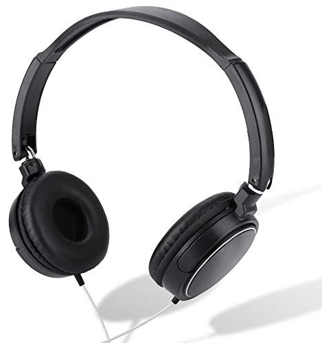 Topiky Wired Headsets,Foldable Compact Corded Stereo HiFi Music Headphone with Rotatable Ear Cup,Adjustable Headband,Support TF Card,LINE-IN Audio Input,for Office/Game/Leisure