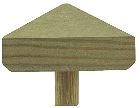 25 x PFOSTENKAPPE PYRAMIDE SPITZ HOLZ IMPRÄGNIERT 80 x 80 MM
