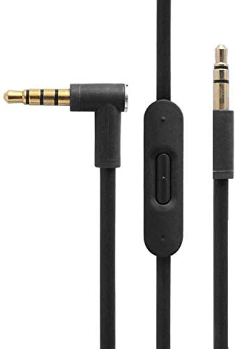 Xivip Replacement Audio Cable Cord Wire for Beats Solo 4 Solo 3 Solo 2, Studio 3 Studio 2, Pro, Detox, Wireless, Mixr, Executive, Pill Headphones, with in-line Mic and Volume Control (4.6 FT, Black)