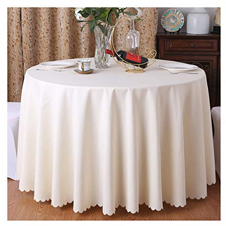 CIEEIN CIEHT Tischdecke Schreibtisch Tischtuch Tischwäsche Couchtisch Küchentischabdeckung Party Hochzeit Tafeltuch Rund Beige 200cm