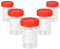 5 Stücke Probenbehälter Flasche 60 ML Probenbehälter Transparente Probenflasche Urinflasche Urinbehälter mit Sicheren Schraubdeckeln Geeignet für Experimente, Aufbewahrung