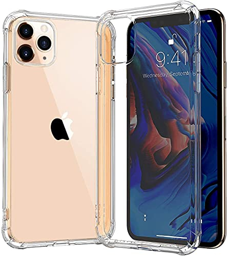 Gadgets Mafia Case Compatible With iPhone 12 Pro Max Case Shockproof Protective Slim Fit Soft Silicone Edge Bumper Transparent Phone Cover (Clear)