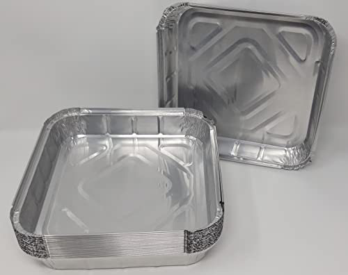 Bandeja cuadrada de aluminio para horno de 23 x 23 x 5 cm, 2166 cc (8)