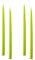 Kunstindustrien® Tapered Candles, Made in Denmark, 42 Colours Available, Dripless & Smokeless Dinner Candles, Solid Candles Long Burning 15 Hours, Unscented Candle Gift Set, 4pcs. 2.2 x 35cm (Lime)