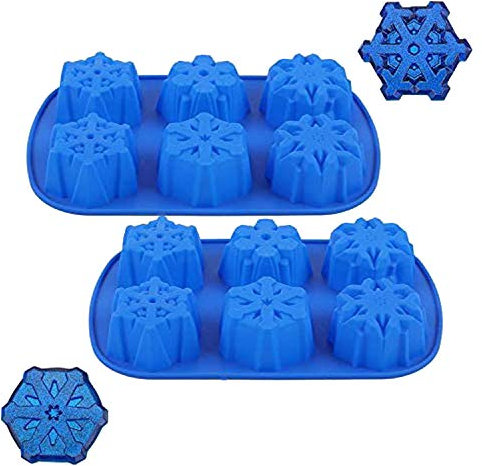 Diyfixlcd Silikon-Backform, 3D-Schneeflocken-Form, Silikonformen für Schokolade, Fondant, Polymer, Ton, Seife, Bastelprojekte und Kuchendekoration, Geschenk für Muttertag