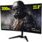 YEYIAN Sigurd - Monitor da Gaming Curvo 24 Full HD 200Hz, 1ms, Compatibile con AMD FreeSync e Nvidia G-sync, 96% sRGB, HDMI/DisplayPort, Altoparlanti Integrati, VESA, Nero