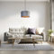 Paco Home Lámpara De Susp. Salón Pantalla Terciopelo Lámpara Colgante Vintage Monocolor E27 1,5m Cable Textil Acortable