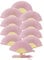 FANSOF.FANS Pack of 10 Fabric Handheld Fan with a Tassel Grade A Bamboo Ribs Party wedding Favour (Soft Pink)