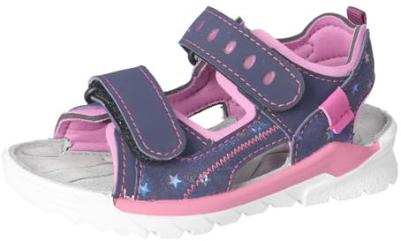 RICOSTA Mädchen Sandale TAJO, Kinder Sandalen, Weite: MITTEL, schnürSandale, Booties, Leder, Sommerschuhe, Freizeitschuhe, Nautic/rosada (171), 29 EU