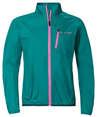 VAUDE Women‘s Drop Jacket III, leichte Regenjacke, atmungsaktiv & wasserdicht, zusammenrollbar, wave, 42