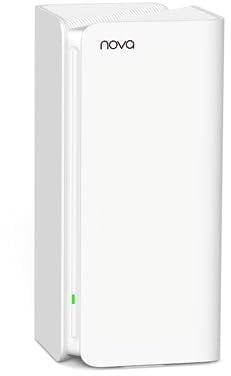 Tenda Nova MX15-Pro Mesh WLAN WiFi 6 System-AX5400 Dualband WLAN Mesh WiFi 6 System, empfohlen für Häuser mit 2-4 Schlafzimmern, 3*Gigabit Port–Ersetzt Router & Repeater–Kompatibel Mit Alexa, 1Pack