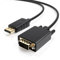 dynattenik ViewLiteX Série | Adaptateur DisplayPort vers VGA 1,8m avec Verrouillage - Connectez Votre PC DisplayPort à Un Écran VGA, Résolution 1080p