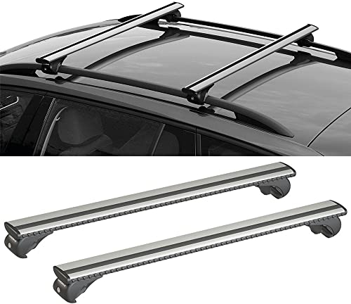 Dachträger Alu aerodynamisch Silber für Renault Scenic 7 - mit offener Reling, Baujahr 04/2013-10/2016