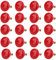 JAPCHET 20 Stück rote Keramik-Schrankknöpfe, 3,2 x 2,4 cm, rote Keramik-Türknäufe mit 20 Schrauben, runder Keramik-Türknauf für Schrank, Schublade