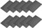 METALLIXITY En Blanco Metal Tarjeta (80mm x 50mm x 1mm) 15uds, Anodizado Aluminio Identificación Placa - para Hogar Interior Bricolaje Señalización Grabado, Negro