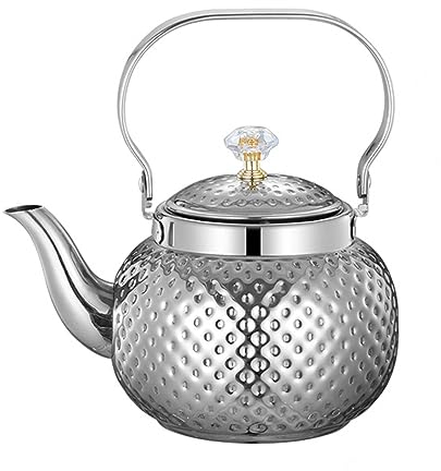 Teekanne Edelstahl 1600ml, Kaffeekanne mit Siebeinsatz, Teebereiter für Losen Tee, Schickes Design für Die Stilvolle Moderne Küche