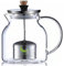 Moontea Teiera Infinity in Vetro con manico resistente al calore - Teiera per la degustazione del Tè e Infusi con Filtro Incluso - 1200 ml