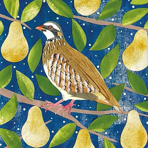 Museums & Galleries Charity Christmas Cards - Partridge in a Pear Tree - Eco-Friendly and Recyclable - Pack of 8 Cards