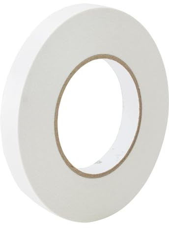 Double Sided Fabric Tape 1/2 Inch x 197Ft Press-on Self-Adhesive Sticky Tape, No Sewing, Gluing or Ironing Wash Away Hemming Tape for Clothes Trousers Quilting Stitching Crafts Handwork
