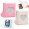 2PCS Mini Einsteckalbum, BetterJonny Mini Fotoalbum 3 Zoll Liebesherz Hohl Fotohüllen mit Anhänger Kpop Photocard Binder Fotoalbum Fotokartenhalter Fotoalbum Klein Fotobuch Fotokartenbinder, Weiß Rosa