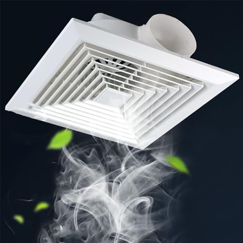 BETAM Estrattore Aria Soffitto,Ventola Aspirazione con Valvola di Ritegno,Aspiratore Bagno,Pannello Ignifugo in ABS,per Cucina,Garage, Soffitta,Impermeabile,14 inch