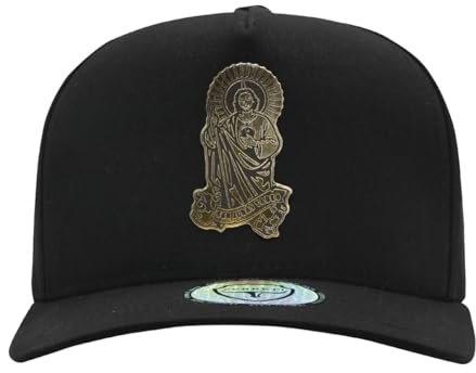 Ferreti Culiacan Saint Jude schwarze Snapback-Hüte für Herren – hochwertige Herrenmützen & Mützen, schwarze Baseballkappe für Männer und Frauen, Gorra para Hombre – verstellbare Größe, Schwarz