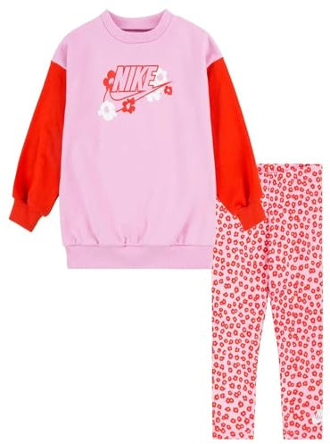 Nike Tuta da Bambina Floral Legging Rosa Taglia 4-5 A Codice 36L827-AAH
