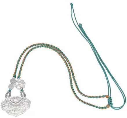 Lllunimon Frauen Feng Shui Halskette Sterling Silber Lotus Koi Fisch Halskette Verstellbare gewebte Halskette Glück Schmuck Geschenk für Ehefrau Mutter Tochter