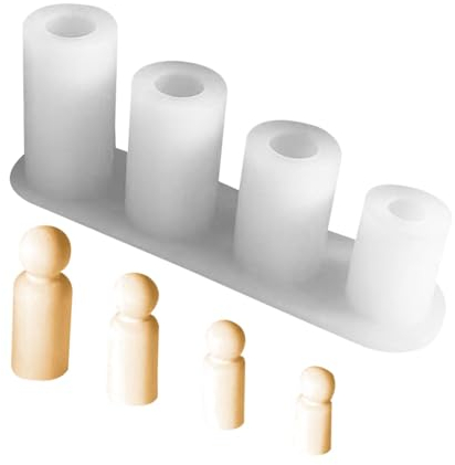 Molde de yeso 3D, molde de silicona para figuras,Molde de adorno de yeso de 4 cavidades - Moldes 3D para velas perfumadas, pasteles, adornos de yeso, decoración del hogar