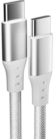 USB C to USB C Cable Fast Charging [2M] 60W Type C to Type C Cable C to C Charger Lead for iPhone 15 Pro Max Plus MacBook Air/Pro iPad Pro/Air Samsung Galaxy S23/S22/S21 Google Pixel 8/7 Switch