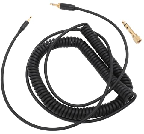 Cuifati Spiral-Audiokabel-Ersatz für NC700/QC45/QC35/QC25/OE2/OE2i für Soundlink für SoundTrue-Kopfhörer, 2,5 Mm auf 3,5 Mm Verlängerungs-Aux-Kabel mit 6,5 Mm Adapter,