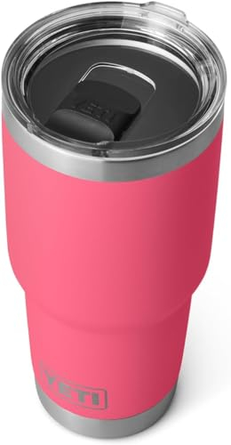 YETI Rambler Tumbler, Vacuum Insulated Stainless Steel Tumbler with Magslider Lid, Tropical Pink, 30 oz (887 ml)