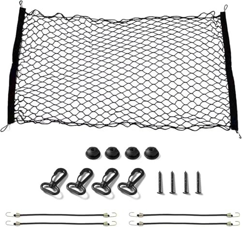 Mikiuly Barrera Seguridad Perros, Red Grande para Maletero de Coche, Plegable y portátil, Reja Coche Perro Maletero Universal, Malla Coche Elástica, con Cuerda De Ajuste y Gancho Adecuado