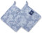 Encasa XO Topflappen für die Küche | Baumwolle Mikrowelle Heiße Utensilien Halter | 21 cm | Hitzebeständig, Gepolstert, Mit Aufhängeschlaufe | Zum Kochen & Backen | 2er Set | Blau