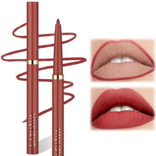 12 Colors Waterproof Nude Lip Liners Pencil - Matte Lip Liner Stain Long Lasting and Waterproof Lip Liner Pencil Non-Stick Cup for All Skin Types (#04, 7.3g)