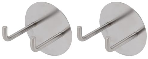 TOPINCN 2PCS Wallmounted Portafilter Holder, Stainless Steel Hooks Coffee Portafilter Rack Wall Hook Organizer for Kitchen Bathroom Corridor for Keys Bracelets