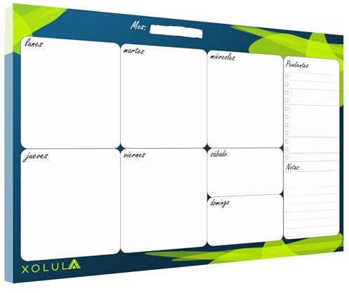 Xolula Planificador Semanal A4 - Weekly Planner con 52 Páginas | Calendario Semanal y Organizador Diario para Oficina y Hogar | organizador Semanal y Calendario Escritorio planificador diario